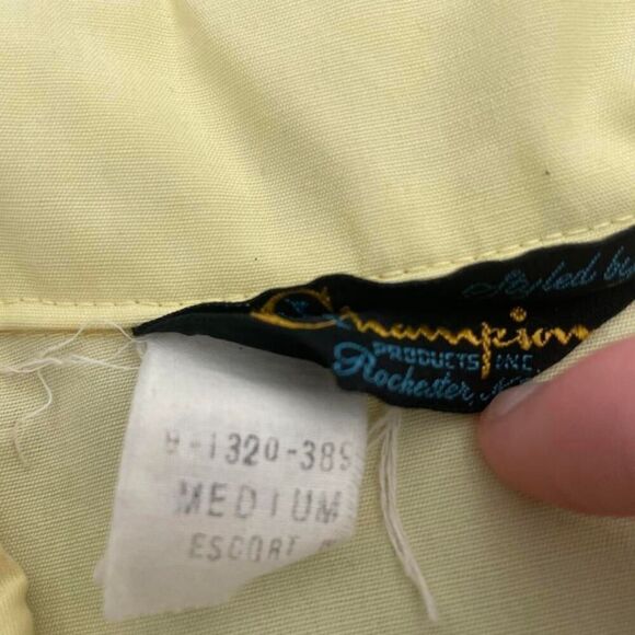 Vintage 60s Champion Running Man Yellow Bomber Jacket Ice Skating - Picture 6 of 8